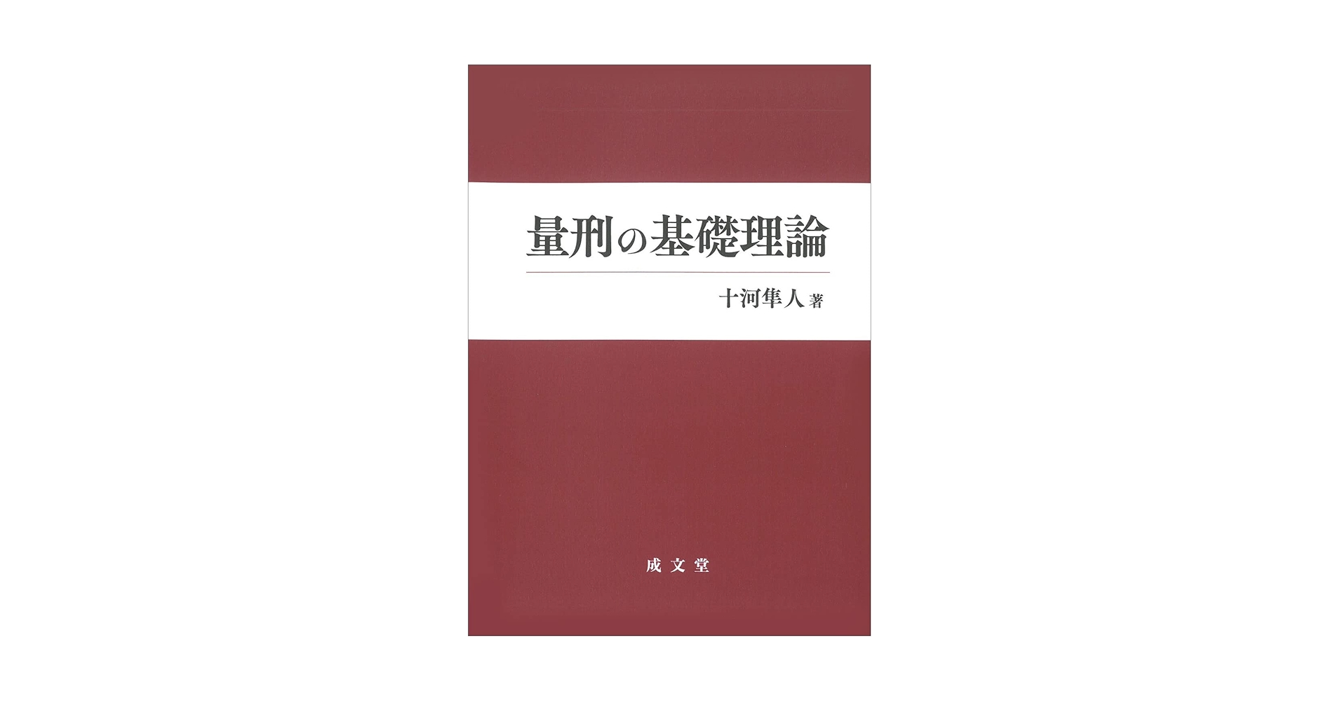 Amazon.co.jp: 量刑の基礎理論 : 十河 隼人: Japanese Books