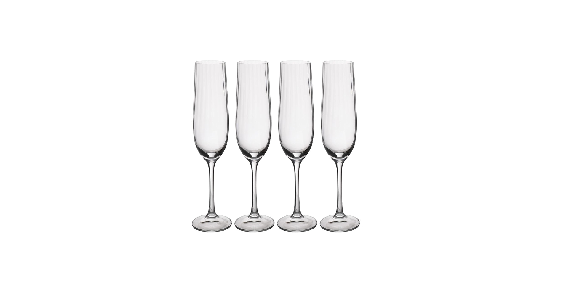 Amazon.com: MIKASA Treviso Crystal Flute Glasses, 190ml, Set of 4