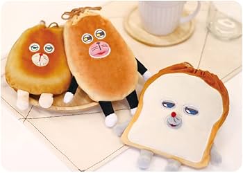 Amazon.co.jp: パンどろぼう ぬいぐるみ巾着 【3種セット】パン