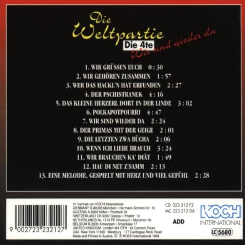 洋楽 Wir sind wieder da!!! Vol 1 CD Amazon.com: Wir Sind Wieder Da: CD