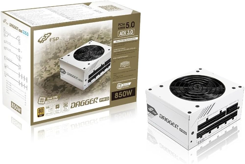 Amazon | FSP DAGGER PRO ATX3.0(PCIe5.0) 850W White [ SDA2-850 Gen5