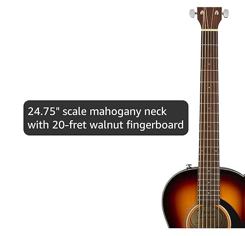 Amazon.com: Fender CP-60S Parlor Acoustic Guitar, with 2-Year