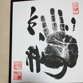 Amazon.co.jp: 大相撲 横綱 白鵬 横綱 大鵬 直筆サイン手形 サイン色紙