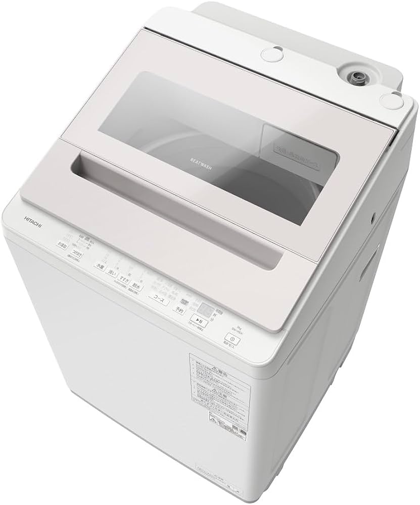 Amazon | 日立 洗濯機 洗濯8kg BW-V80K V ホワイトラベンダー ビート