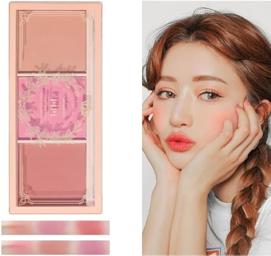 Amazon | 新制品 コスメ チーク/チーク/高発色/アイシャドウ/ 2色