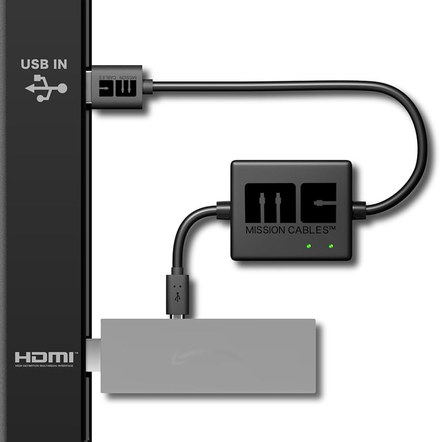Amazon | Fire TV Stick 専用 本体なし Mission Cables USBポートから
