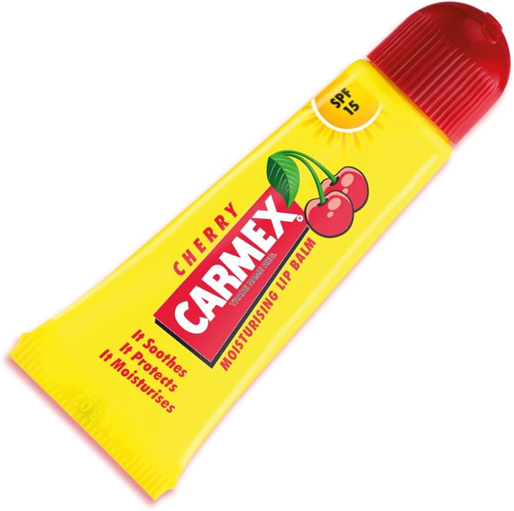 Amazon.com : Carmex Cherry Flavour Lip Balm Tube - SPF15 : Lip