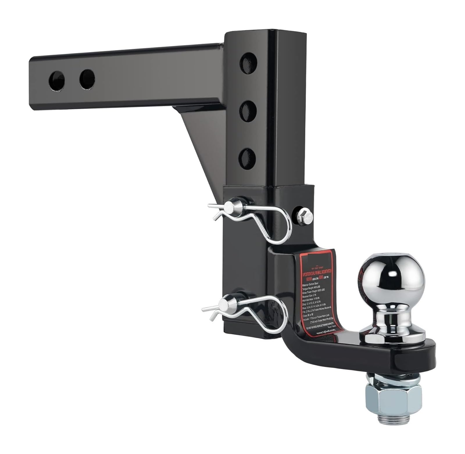 Amazon.co.jp: 調整可能なトレーラーヒッチボールマウント、トライ