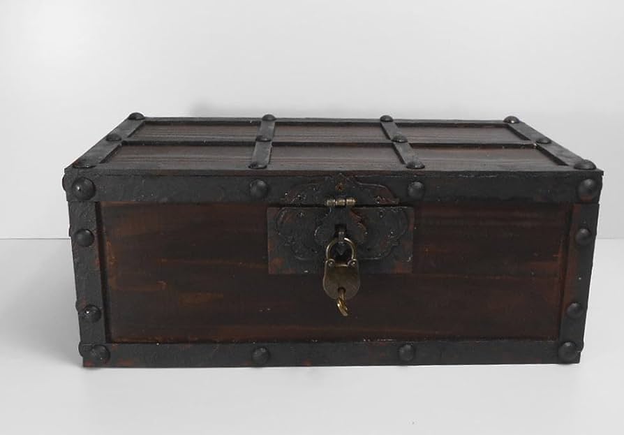 Amazon.co.jp: 自作手造り俺の千両箱アンティックな鍵付きアイアン風