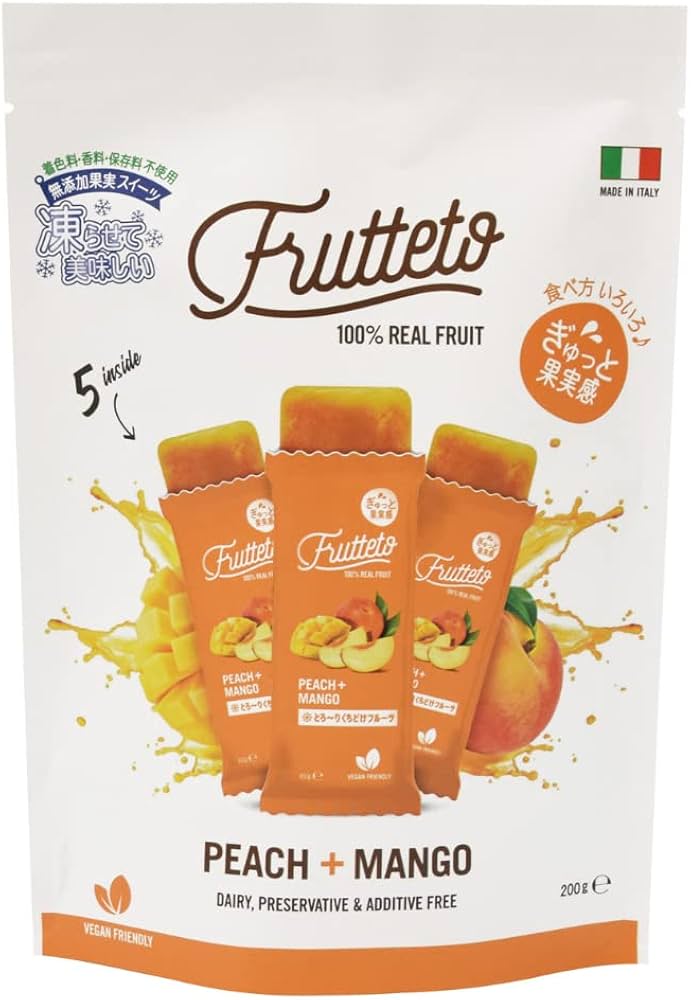 Amazon.co.jp: FRUTTETO フルッテート ピーチ＆マンゴー 1袋(40g×5