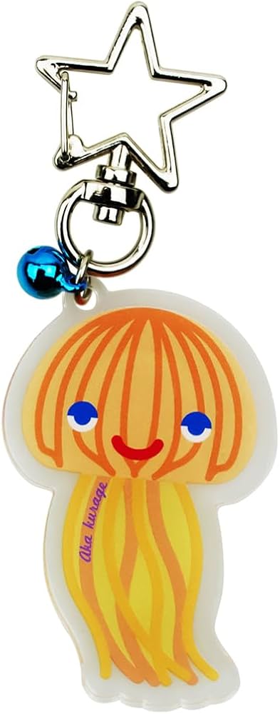 Amazon.co.jp: [ザ・アクセス] キーホルダー 赤クラゲ クリアチャーム