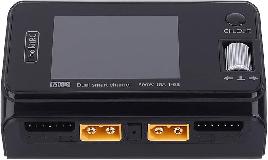 Amazon | ToolkitRC M6D 500W 15A DCデュアルチャンネルMINIスマート充