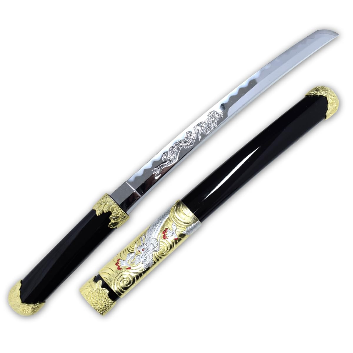 Amazon.co.jp: V.ROAD美術刀剣 SW-3DR ピンク 短刀 龍鶴亀 亜鉛合金