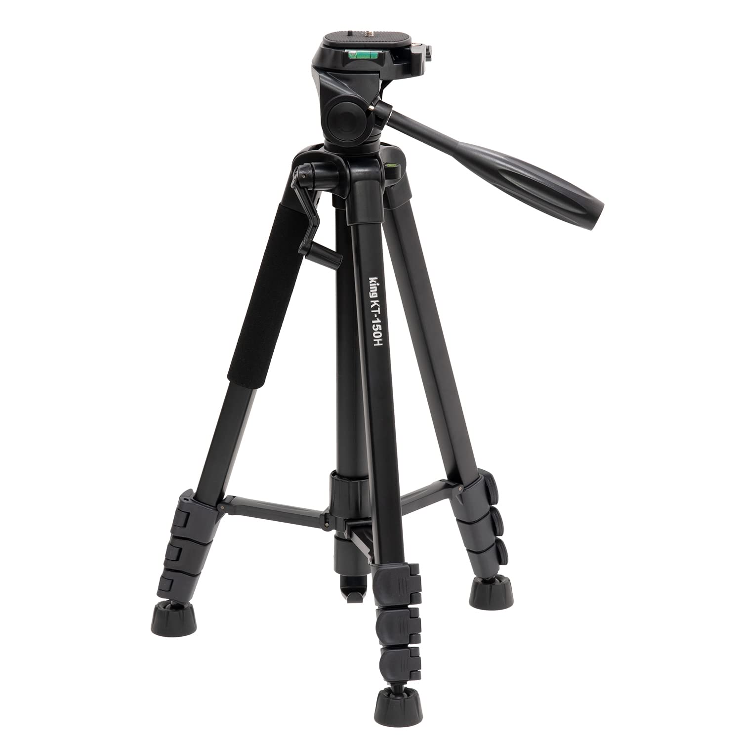 Amazon | KING 三脚 150cm 4段 3WAY 雲台 収納袋 水準器付 ビデオ