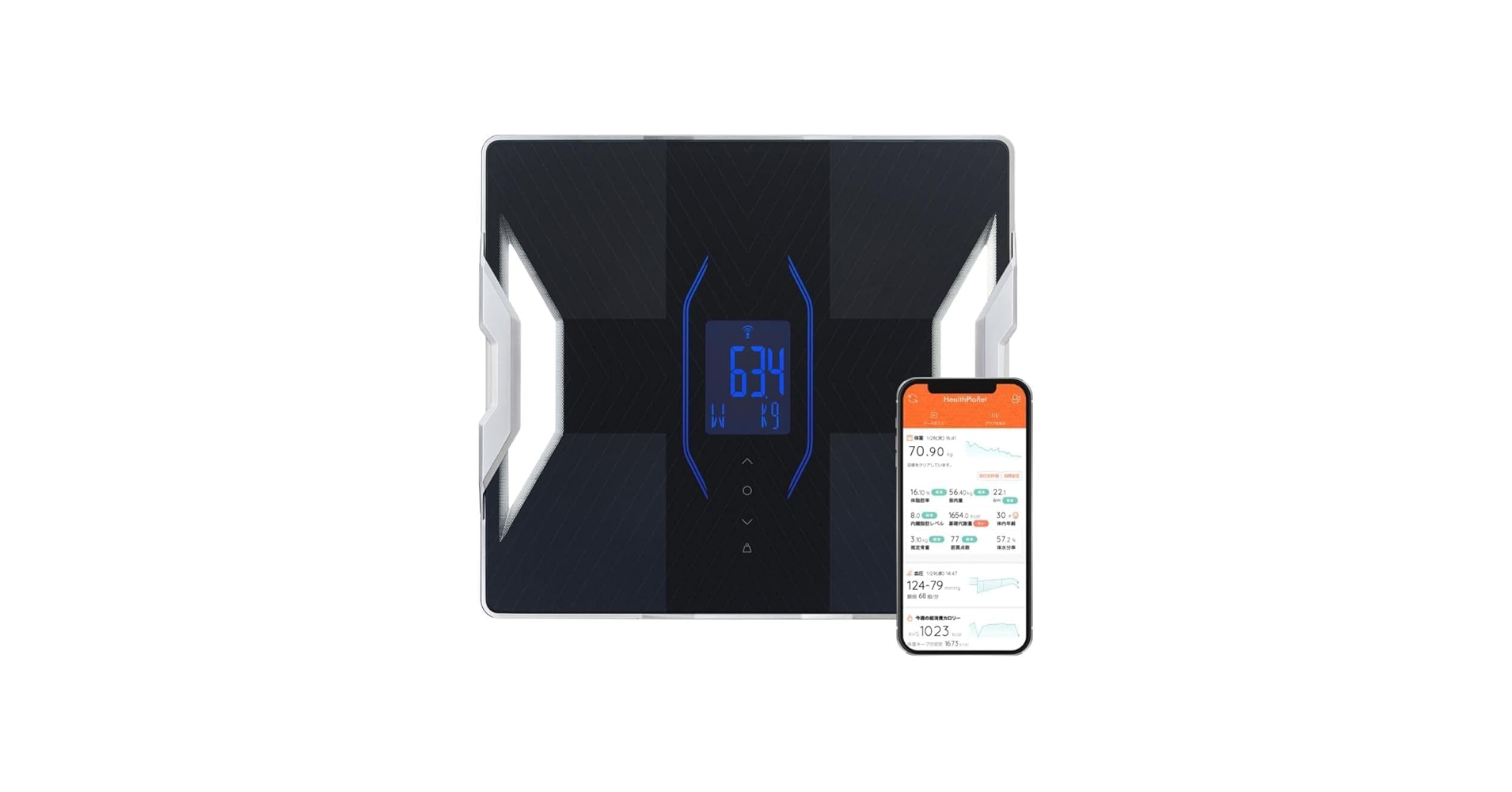 Amazon.co.jp: 体組成計 ヘルスメーター スマホ 日本製 ブラック RD