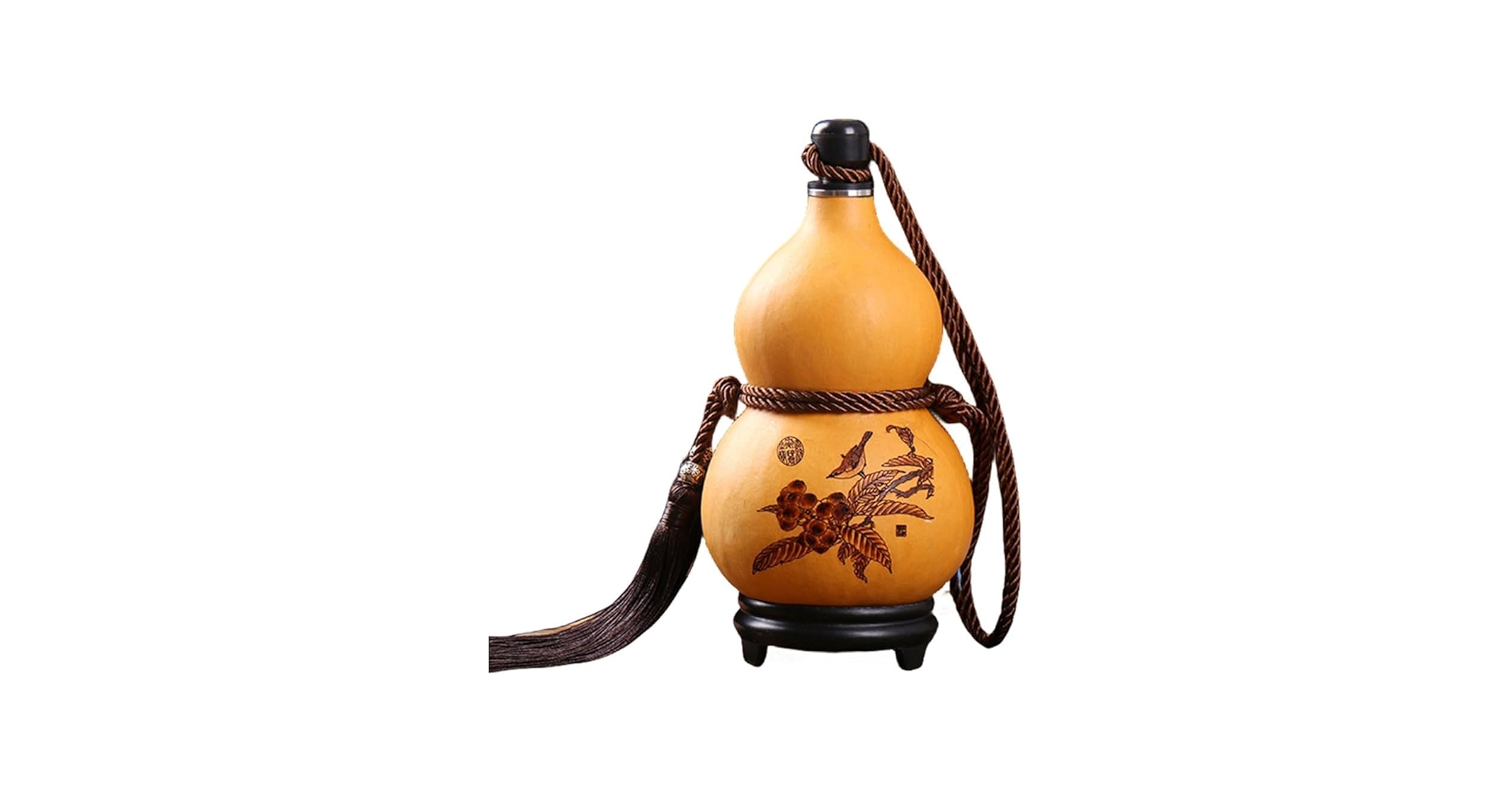 Amazon｜瓢箪 酒入れ 水筒 レトロ徳利 ひょうたん 自然 蜜蝋抗浸透