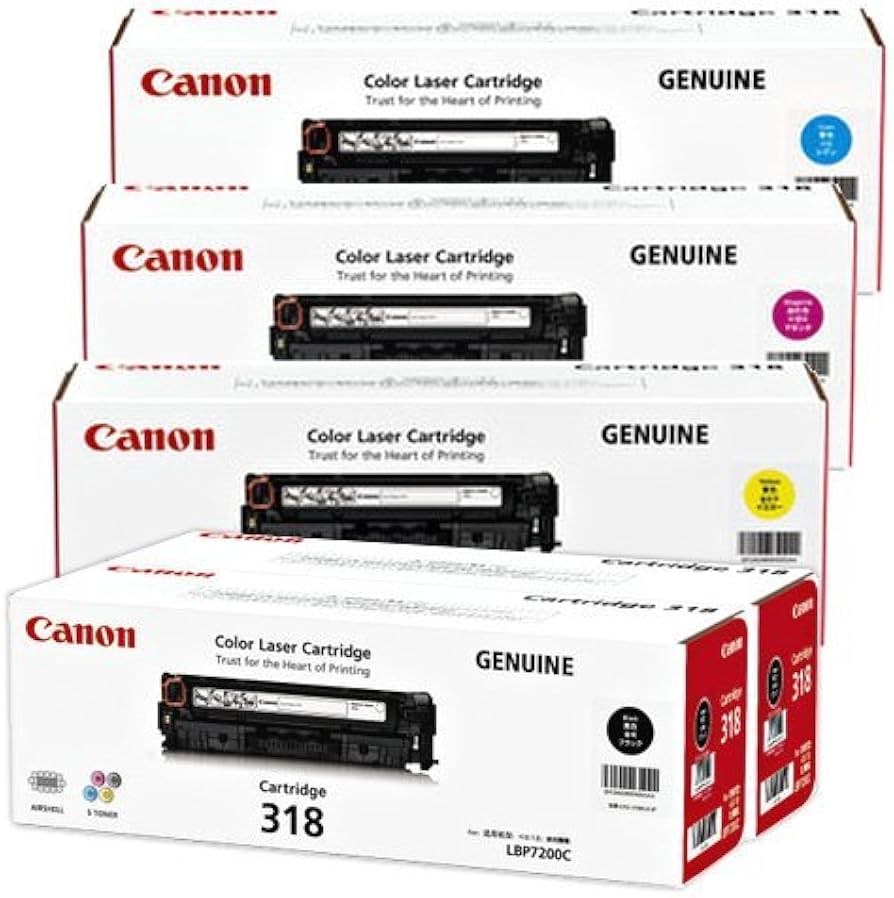 Amazon.co.jp: CANON 国内純正トナーカートリッジ318 CRG-318 4色5本