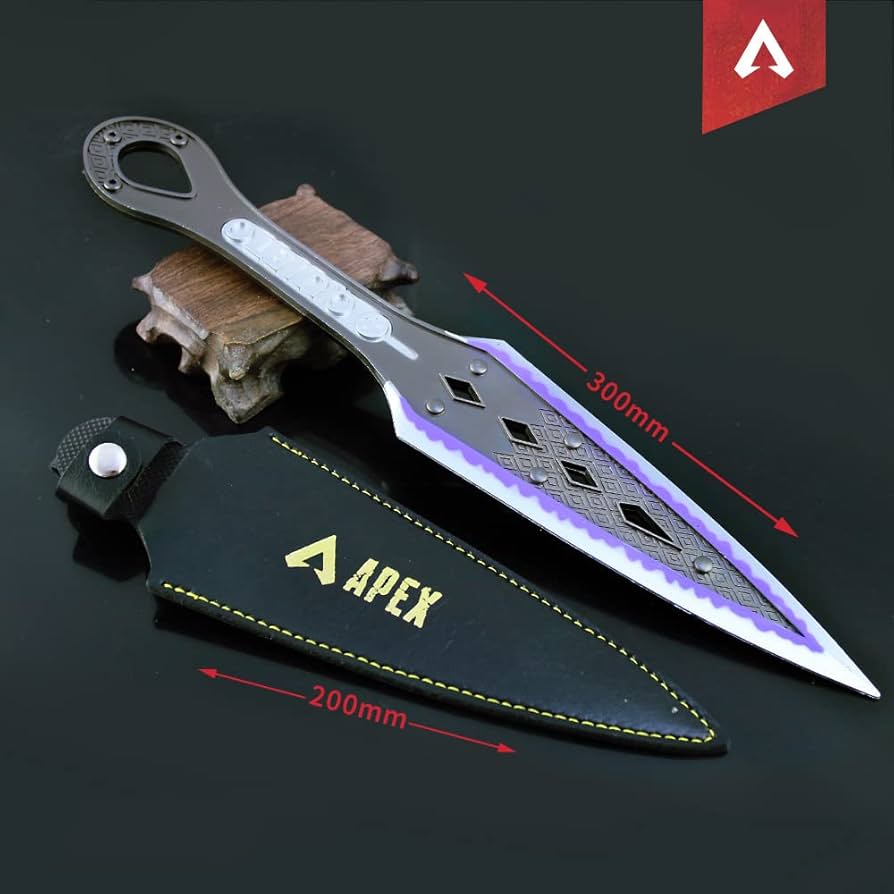 Amazon.co.jp: レイス クナイ 実物大 革鞘付き スタンド付き