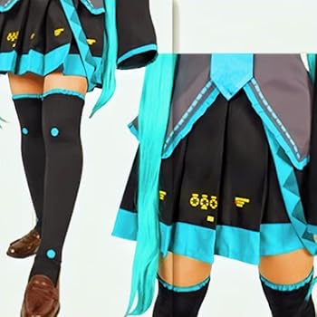 Amazon.co.jp: [WELLERS] 初音ミク コスプレ 衣装 セット ネギ付き