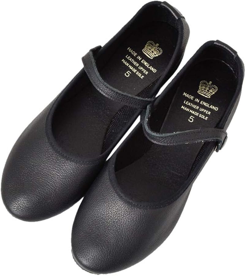 Amazon.co.jp: [クラウン] ストラップレザーフラットシューズ 4(23.5cm