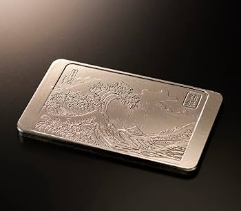 Amazon.co.jp: 純銀製 葛飾北斎 神奈川沖浪裏 レリーフ 額装 富嶽三十