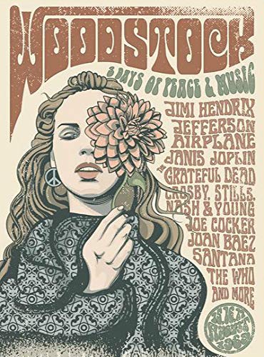 Amazon.co.jp: ウッドストック 1969 フェスティバル ギグ ポスター