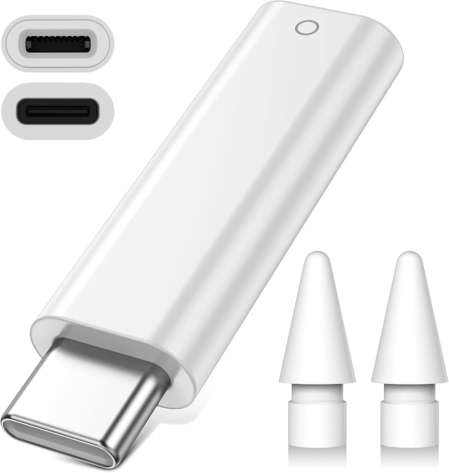 Amazon.com: USB C Pencil Adapter +2 Pcs Nibs for Apple Pencil 1st