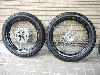 Amazon.co.jp: SR400/SR500 エキセルリム ブラック フロント19リア18