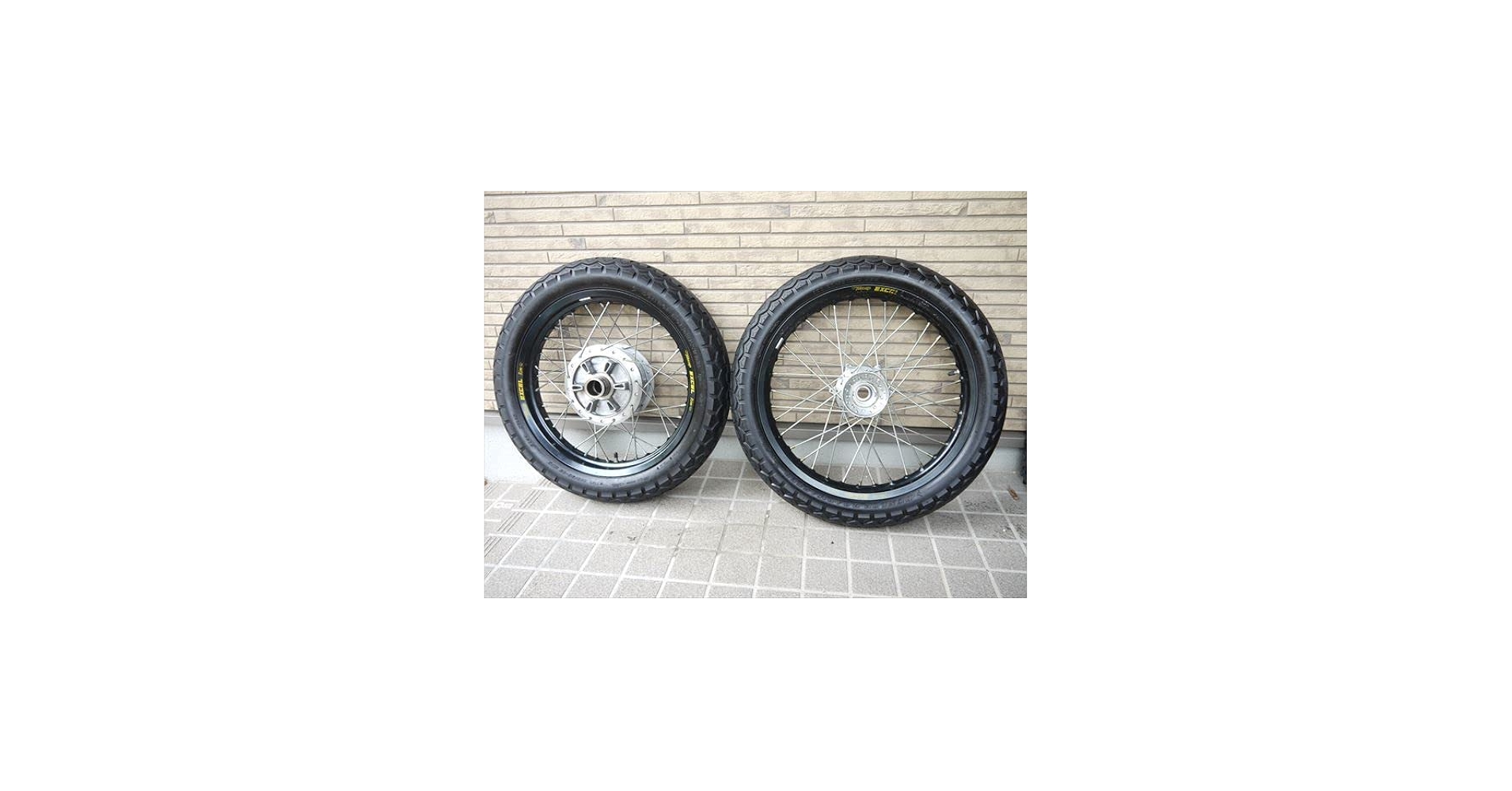 Amazon.co.jp: SR400/SR500 エキセルリム ブラック フロント19リア18