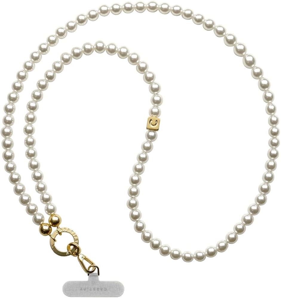Amazon.com: CASETiFY Pearl Phone Strap - White : Cell Phones
