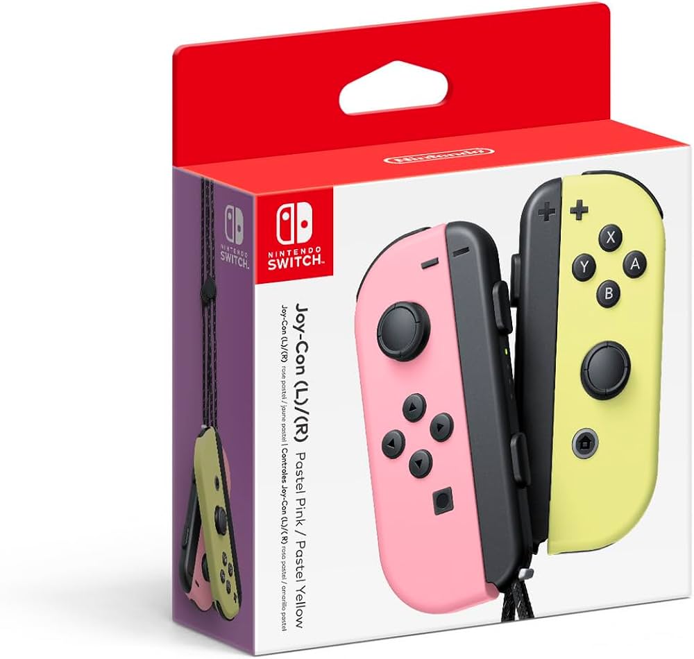 Amazon.com: Joy-Con (L)/(R) - Pastel Pink/Pastel Yellow : Video Games