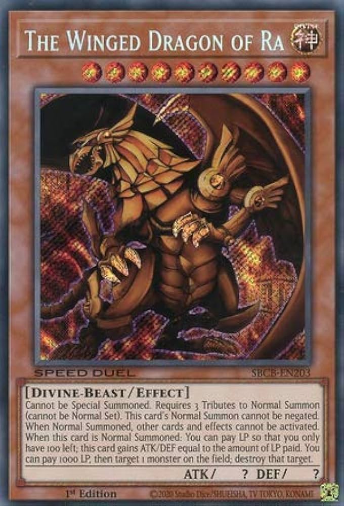 Amazon.com: The Winged Dragon of Ra - SBCB-EN203 - Secret Rare