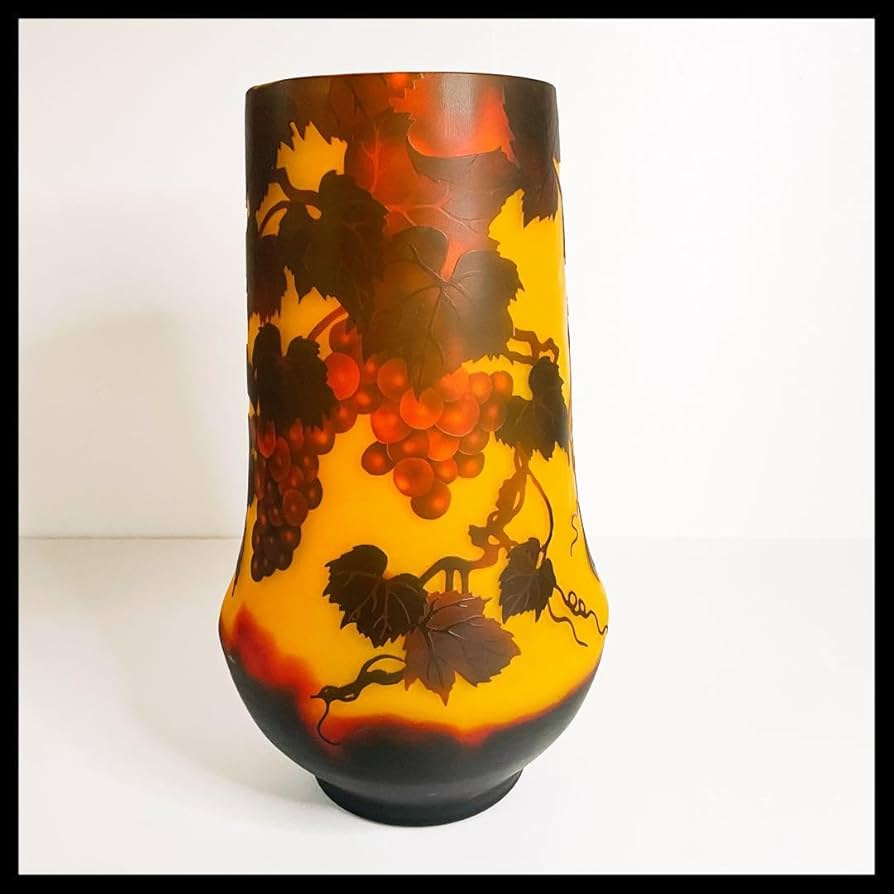Amazon.co.jp: ガレ風 花瓶 ぶどう 葡萄 植物 アンティーク レトロ