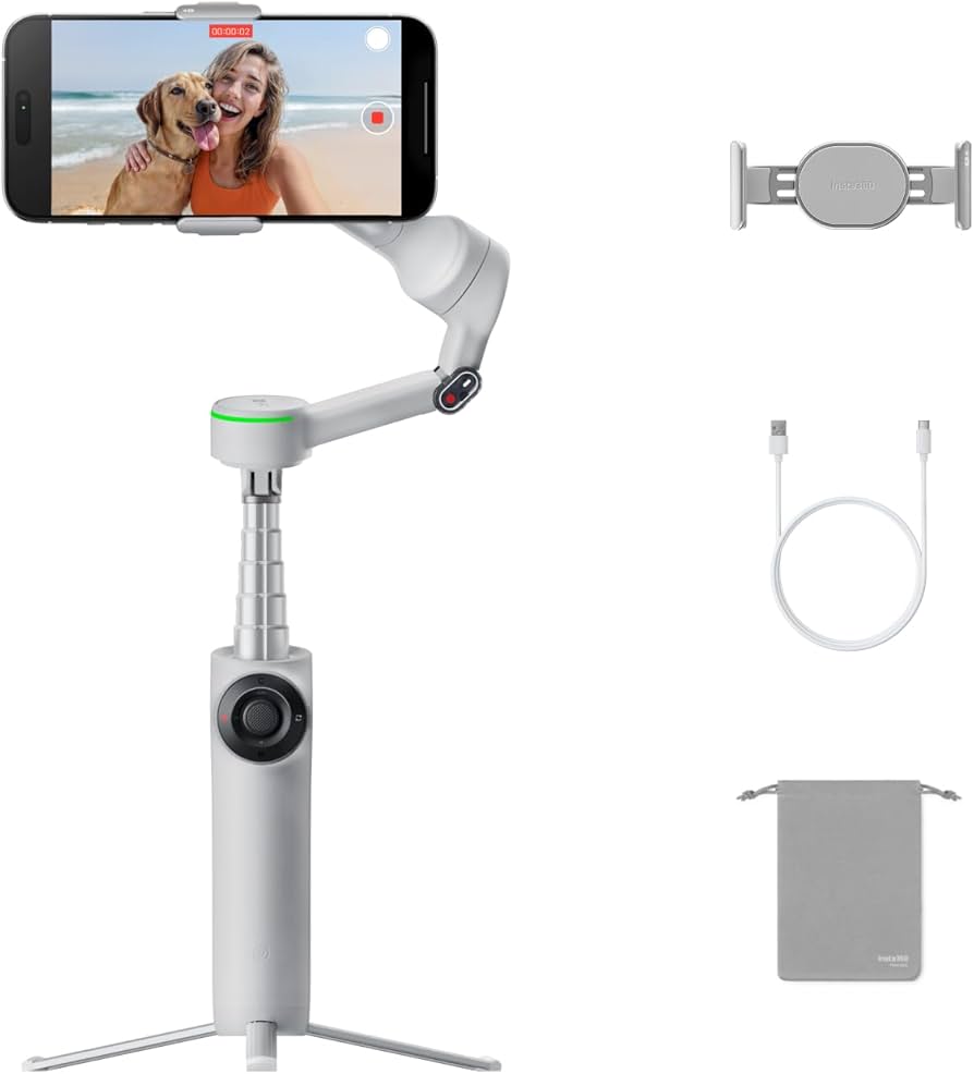 Amazon.com: Insta360 Flow 2 Pro Grey - Foldable AI Phone Gimbal