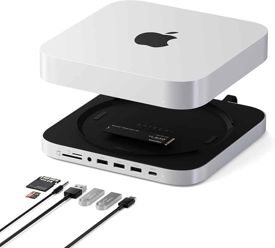 Amazon.com: Satechi Mac mini Hub & Stand with SSD Enclosure for