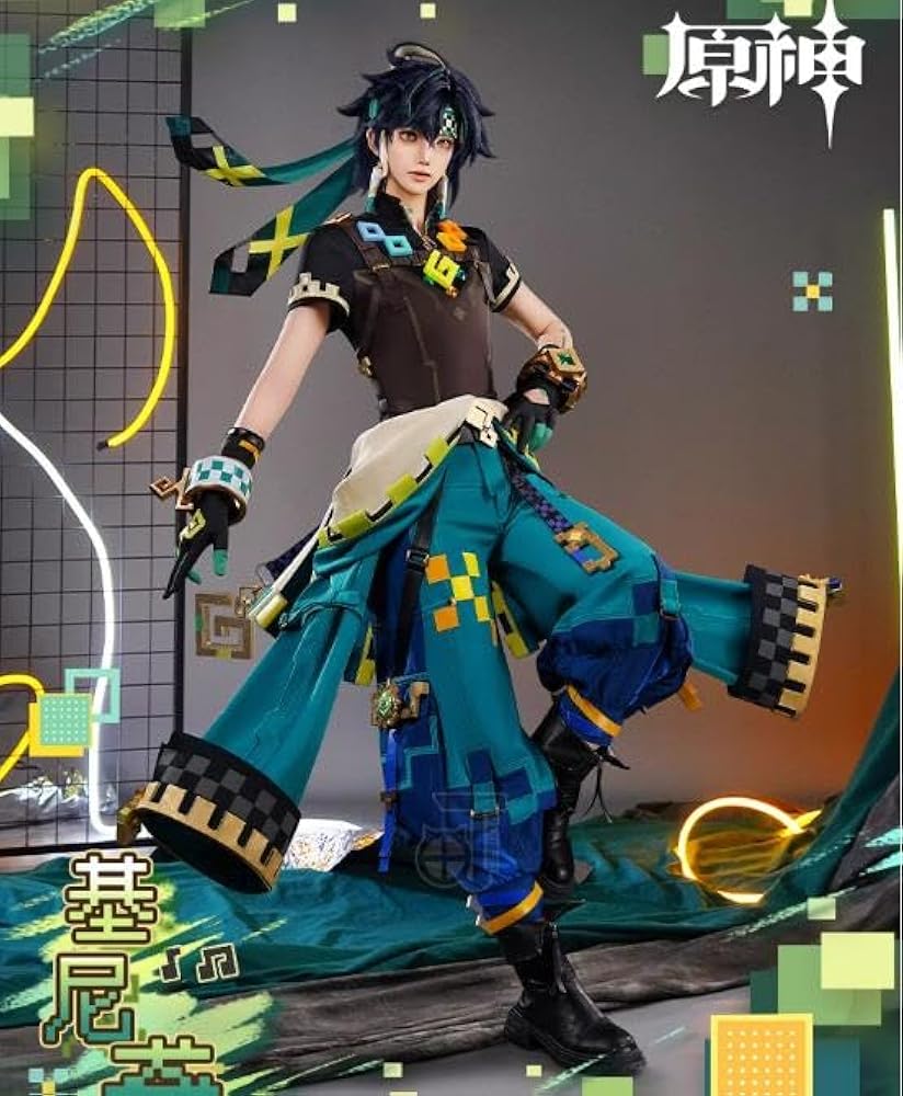 Amazon.co.jp: [ZHUANG] 原神 キィニチ コスプレ衣装+ウィッグ : ホビー