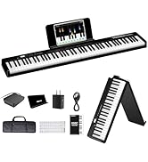 Amazon | TERENCE 電子ピアノ 88鍵盤 折り畳み式 ピアノ MIDI対応 携帯