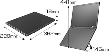 Amazon.co.jp: THANKO 上下2画面拡張ポータブルモニター DUALDPHBK
