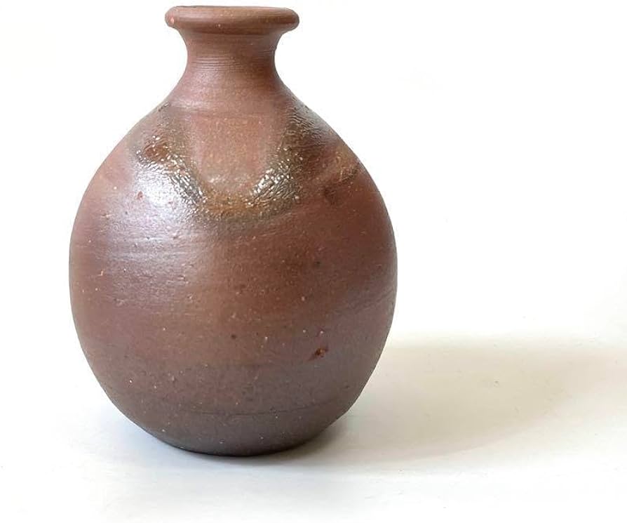 Amazon.co.jp: 陶芸家 人間国宝 藤原雄 備前 徳利 備前焼 酒器 銘 箱