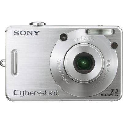 Sony Cyber-shot DSC-W70 Digital Camera - Silver (7.2 MP, 3x