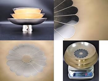 Amazon.co.jp: 呉杉堂造 純銀製 銀杯 三重盃 純銀三ツ組盃 皇室十六菊