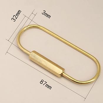 QWEQWE Lock Keychain Lock Durable Brass Screw Lock Clip Key Chain