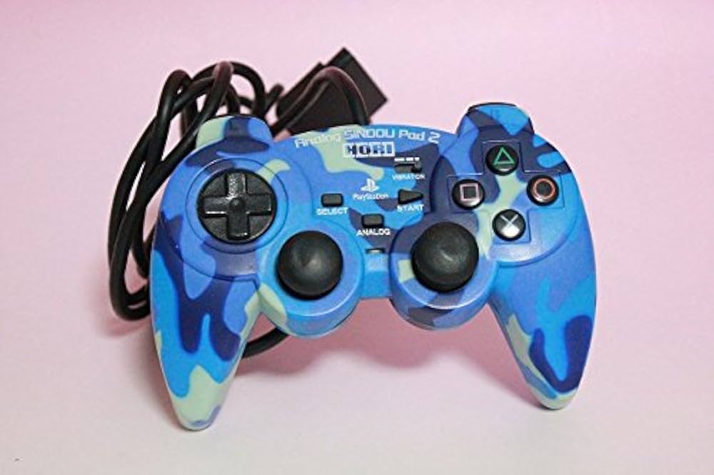 Amazon | アナログ振動パッド2 迷彩ブルー | コントローラー（ハンドル
