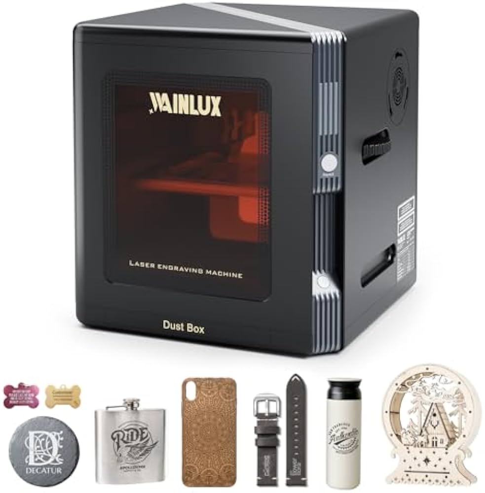 Amazon.co.jp: レーザー彫刻機,WAINLUX K8 10W ミニ密閉型ビジュアル