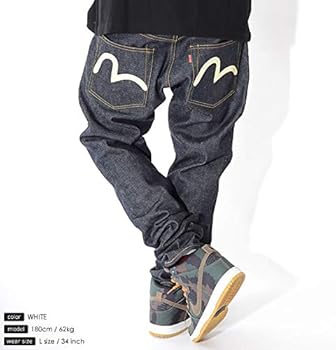 Amazon | [エヴィス] エビスジーンズ NO.1デニム 虎耳 タイト