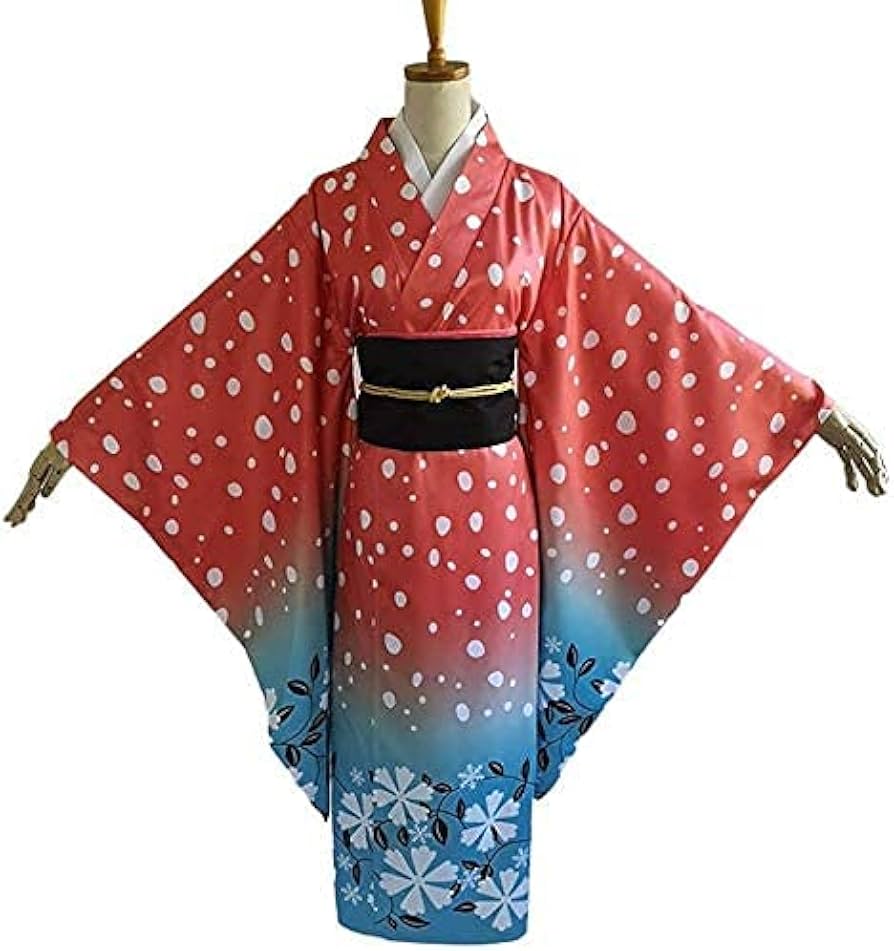 Amazon | longmucos 鬼滅の刃 恋雪 コスプレ衣装 猗窩座の恋人 着物