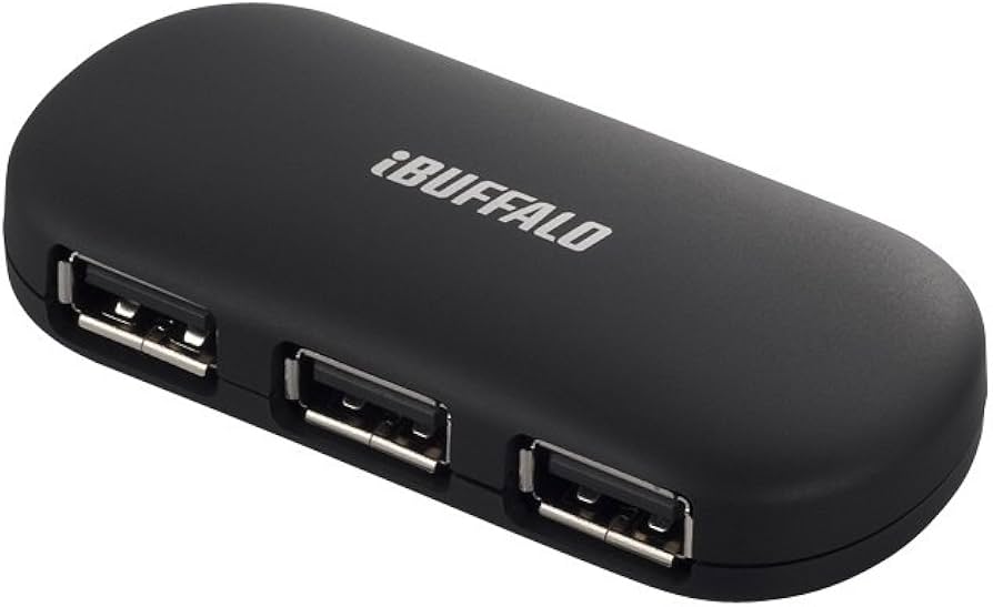 Amazon | iBUFFALO USB2.0ハブ 4ポートタイプ ACアダプタ付 【電源連動