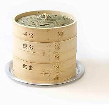 Amazon｜照宝 中華せいろ 蒸し板セット 竹 φ21cm｜蒸し器・せいろ