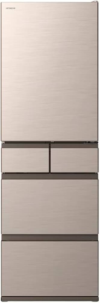 Amazon | 日立 冷蔵庫 幅60cm 470L ライトゴールド R-HWS47S N 5ドア