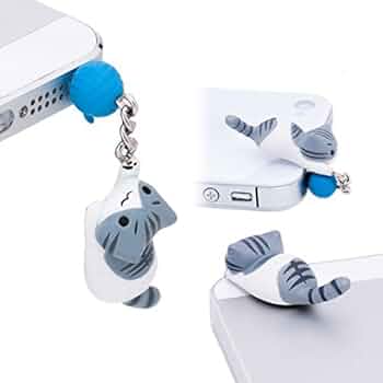 Amazon | Yavoluy にゃんこ型イヤホンジャックカバーとびつきシリーズ